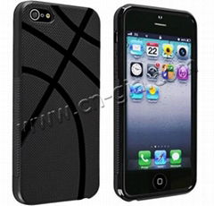 TPU Black Basketball Shape Case Compatible With Apple iPhone 5 