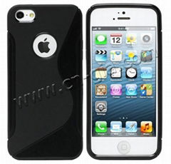 S-Line Back Case Flexible TPU Cover for iPhone 5