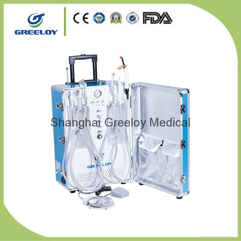 High Suction Supply With Air Compressor Portable Dental Unit