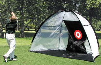 Inflatable golf practice net