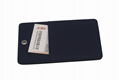 Synthetic leather PU badge holder dark blue blue 