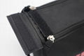 600D polyester toiletry kit bag in black colour with double zippers 