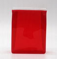 Promotion cheap small 0.3mm clear PVC pouch in red colour 