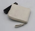 Unique design PU leather small coin purse beige colour for kids