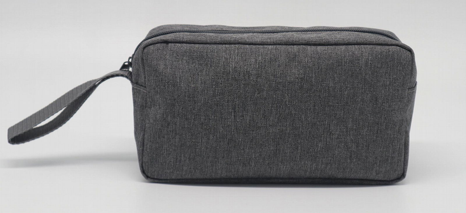 Promotion gift cheap men toiletry bag grey colour polyester made 2