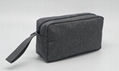 Promotion gift cheap men toiletry bag grey colour polyester made 1