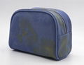 16oz canvas beauty women daisy cosmetic bag sky blue color