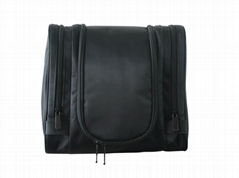 1680D polyester black multifunction men high grade travel hanging toiletry bag 