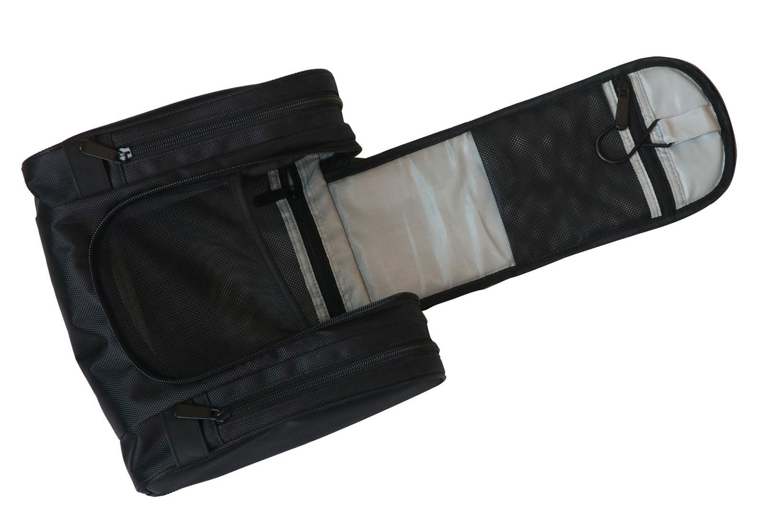 1680D polyester black multifunction men high grade travel hanging toiletry bag  5