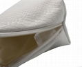 100% crocodile pattern PU shell shape beauty white cosmetic bag  5