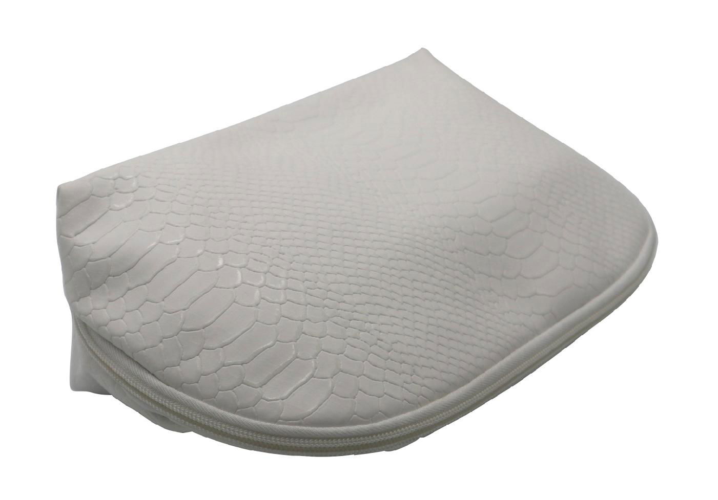 100% crocodile pattern PU shell shape beauty white cosmetic bag  4