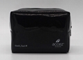 Vinyl PVC promotion beauty women makeup bag black colour 