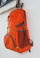 Latest light lattice nylon foldable camping backpack orange colour 3