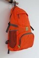 Latest light lattice nylon foldable camping backpack orange colour 2