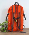 Latest light lattice nylon foldable camping backpack orange colour 4
