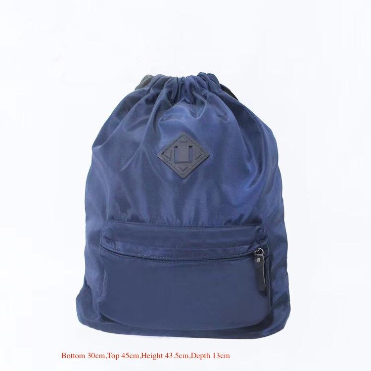 Latest 230D nylon drawstring backpack blue colour 