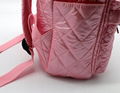 Nylon quilted lovely kids small pink school bag for kindergarten girls