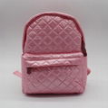 Nylon quilted lovely kids small pink school bag for kindergarten girls 1
