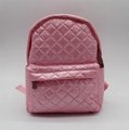 Nylon quilted lovely kids small pink school bag for kindergarten girls