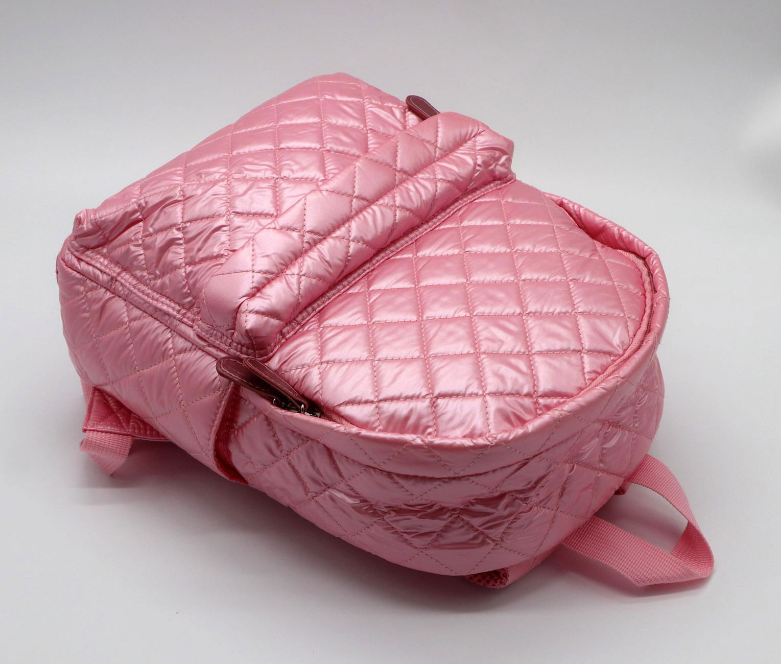 Nylon quilted lovely kids small pink school bag for kindergarten girls 4