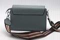 Genuine leather beauty lady shoulder handbag in flax blue colour