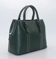 Genuine leather beauty medium size women handbag green colour  2