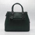 Genuine leather beauty medium size women handbag green colour 