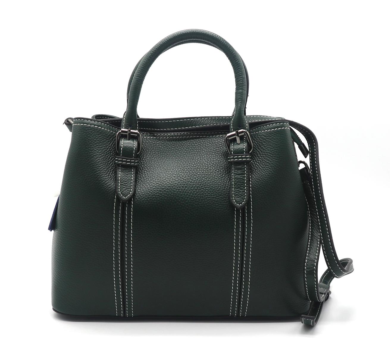 Genuine leather beauty medium size women handbag green colour - KH1199 ...