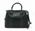 Genuine leather beauty medium size women handbag green colour  1