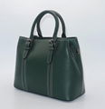 Genuine leather beauty medium size women handbag green colour  3