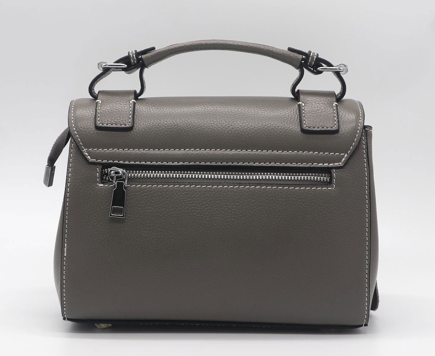 Hot! 2019 newest genuine leather trend women handbag grey colour  3