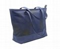 Daisy prints 16oz canvas beauty women tote bag in smog blue  2