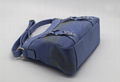 Daisy prints 16oz canvas beauty women shoulder handbag smog blue colour  8