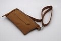 PU leather brown colour beauty lady hip/fanny bag with adjustable strap 