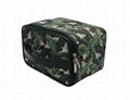 Full leaves polyester matt coate beauty lady cosmetic case in dark green colour 