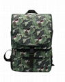 Matt PVC coated polyester leaves two layers picnic cooler backpack 