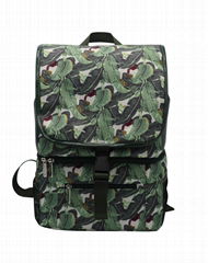 Matt PVC coated polyester leaves two layers picnic cooler backpack 