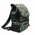 Matt PVC coated polyester leaves two layers picnic cooler backpack 