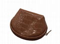 Brown shell shape mini cosmetic bag for women 