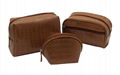 Brown shell shape mini cosmetic bag for women 