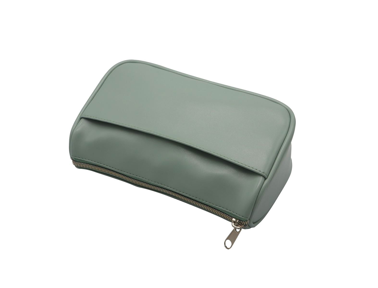 The pistachio green lady beauty Clutch cosmetic bag with pocket 3