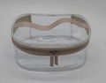 0.5mm transparent PVC promotion gift cosmetic case with handle