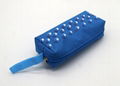 600D polyester children pencil pouch with polyester webbing handle