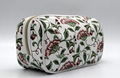 Large capacity women beauty travel cosmetic bag with short handle in white  4