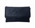 Genuine leather women purse in navy blue