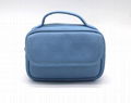 Double open portable carrying lady beauty makeup bag with pocket under flap  1