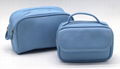 Double open portable carrying lady beauty makeup bag with pocket under flap  7