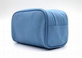 PU made beauty women cosmetic bag with double zipper opens  2