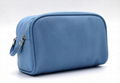 PU made beauty women cosmetic bag with double zipper opens  1