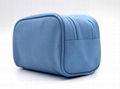 PU made beauty women cosmetic bag with double zipper opens  5